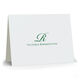 Elegant Script Initial Letterpress Folded Note Cards Image 1 of 4